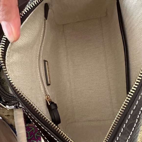 New ❤️ Tory Burch Thea Web Small Satchel Crossbody Bag (brown) - Picture 5 of 12
